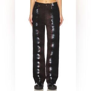 Black Acid Wash Corduroy Pants
